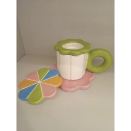 JOGO DE CHA FLOWERS STRIP
